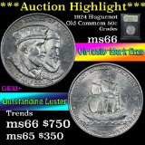 ***Auction Highlight*** 1924 Huguenot Old Commem Half Dollar 50c Graded GEM+ Unc by USCG (fc)