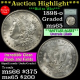 ***Rattler Highlight*** Stunning PCGS 1898-o Morgan Dollar $1 Frosty luster Graded ms65 By PCGS (fc)
