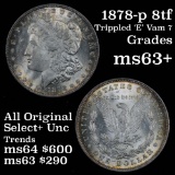 1878-p 8tf Tripled 'E'  Vam 7 Morgan Dollar $1 Grades Select+ Unc (fc)