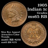 1905 Indian Cent 1c Grades GEM Unc RB (fc)