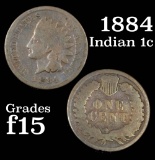 1884 Indian Cent 1c Grades f+