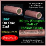 Indian Cent Roll, 1897 on one end  Grades Above avg circ