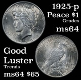1925-p Peace Dollar $1 Grades Choice Unc