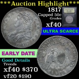 1817 Capped Bust Half Dollar 50c Graded xf by USCG (fc)