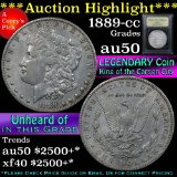 ***Auction Highlight*** 1889-cc Morgan Dollar $1 Graded AU, Almost Unc by USCG (fc)