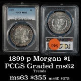 PCGS 1899-p Morgan Dollar $1 Graded ms62 By PCGS (fc)