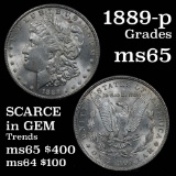 1889-p Morgan Dollar $1 Grades Choice+ Unc