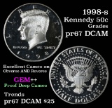 1998-s Proof Silver Kennedy Half Dollar 50c Grades GEM++ Proof Deep Cameo