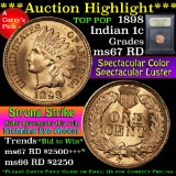 ***Auction Highlight*** 1898 Indian Cent 1c Graded GEM++ Unc RD by USCG (fc)