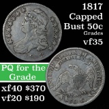 1817 Capped Bust Half Dollar 50c Grades vf++ (fc)
