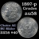 1897-p Morgan Dollar $1 Grades Choice AU/BU Slider