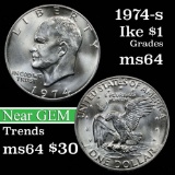 1974-s Eisenhower Dollar $1 Grades Choice Unc