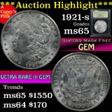 ***Auction Highlight*** 1921-s Morgan Dollar $1 Graded GEM Unc by USCG (fc)