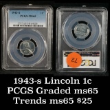 PCGS 1943-s Lincoln Cent 1c Graded ms65 By PCGS