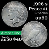 1926-s Peace Dollar $1 Grades AU, Almost Unc