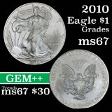 2010 Silver Eagle Dollar $1 Grades GEM++ Unc