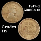 1917-p Lincoln Cent 1c Grades f, fine