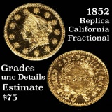 1852 Replica California Fractional Gold 50c Grades Unc Details