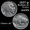 1937-p Buffalo Nickel 5c Grades Choice AU