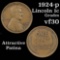 1924-p Lincoln Cent 1c Grades vf++