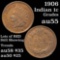 1906 Indian Cent 1c Grades Choice AU