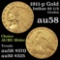 1911-p Gold Indian Quarter Eagle $2 1/2 Grades Choice AU/BU Slider (fc)