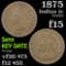 1875 Indian Cent 1c Grades f+