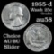 1955-d Washington Quarter 25c Grades Choice AU/BU Slider