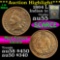 1864 L Indian Cent 1c Graded Choice AU by USCG (fc)