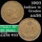 1903 Indian Cent 1c Grades Choice AU/BU Slider