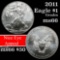 2011 Silver Eagle Dollar $1 Grades GEM+ Unc