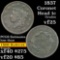 1837 Coronet Head Large Cent 1c Grades vf+