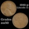 1941-p Lincoln Cent 1c Grades AU, Almost Unc