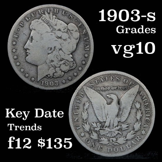 1903-s Morgan Dollar $1 Grades vg+