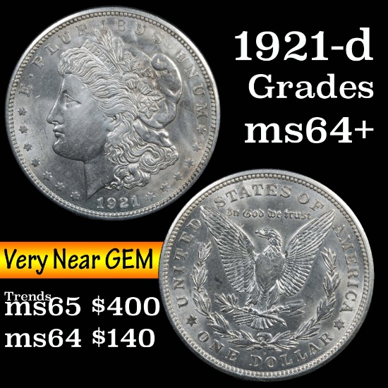 1921-d Morgan Dollar $1 Grades Choice+ Unc (fc)