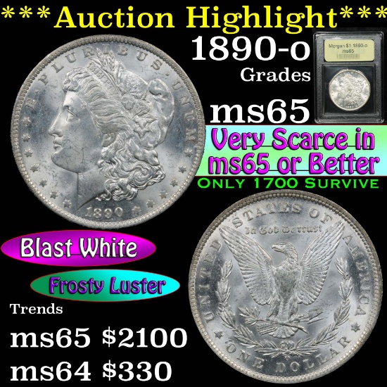 ***Auction Highlight*** 1890-o Morgan Dollar $1 Graded GEM Unc by USCG (fc)