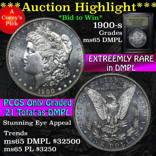 ***Auction Highlight*** 1900-s Morgan Dollar $1 Graded GEM Unc DMPL by USCG