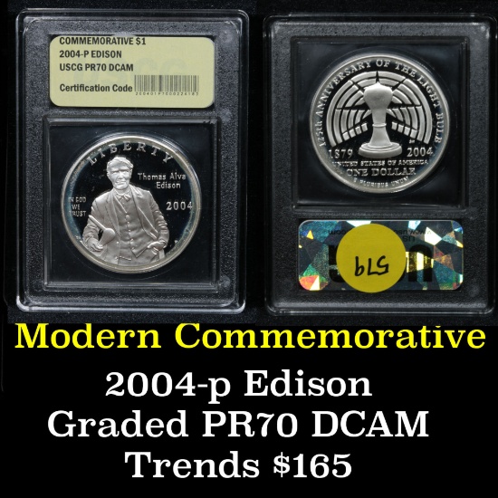 2004-p Edison Modern Commem Dollar $1 Graded Perfection, Gem++ PR DCAM by USCG