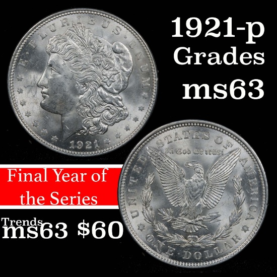 1921-p Morgan Dollar $1 Grades Select Unc