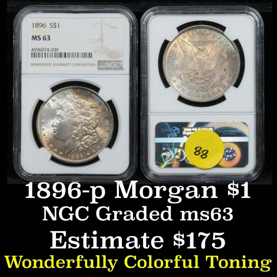 NGC 1896-p Morgan Dollar $1 Graded ms63 by NGC