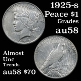 1925-s Peace Dollar $1 Grades Choice AU/BU Slider