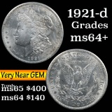 1921-d Morgan Dollar $1 Grades Choice+ Unc (fc)