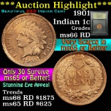 ***Auction Highlight*** 1901 Indian Cent 1c Graded GEM+ Unc RD by USCG (fc)