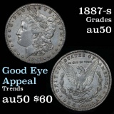 1887-s Morgan Dollar $1 Grades AU, Almost Unc