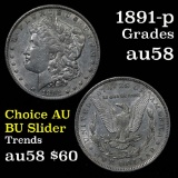 1891-p Morgan Dollar $1 Grades Choice AU/BU Slider