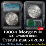 1900-s Morgan Dollar $1 Graded ms65 By ICG