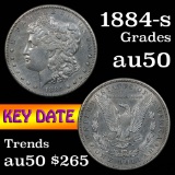 1884-s Morgan Dollar $1 Grades AU, Almost Unc (fc)