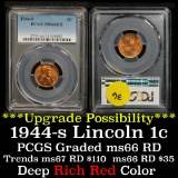 PCGS 1944-s Lincoln Cent 1c Graded ms66 RD by PCGS