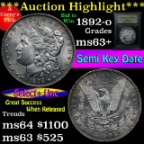***Auction Highlight*** 1892-o Morgan Dollar $1 Graded Select+ Unc by USCG