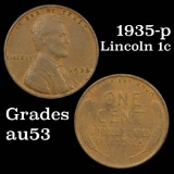 1935-p Lincoln Cent 1c Grades Select AU